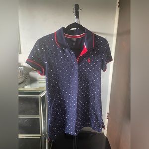 US POLO WOMENS RED WHITE AND BLUE